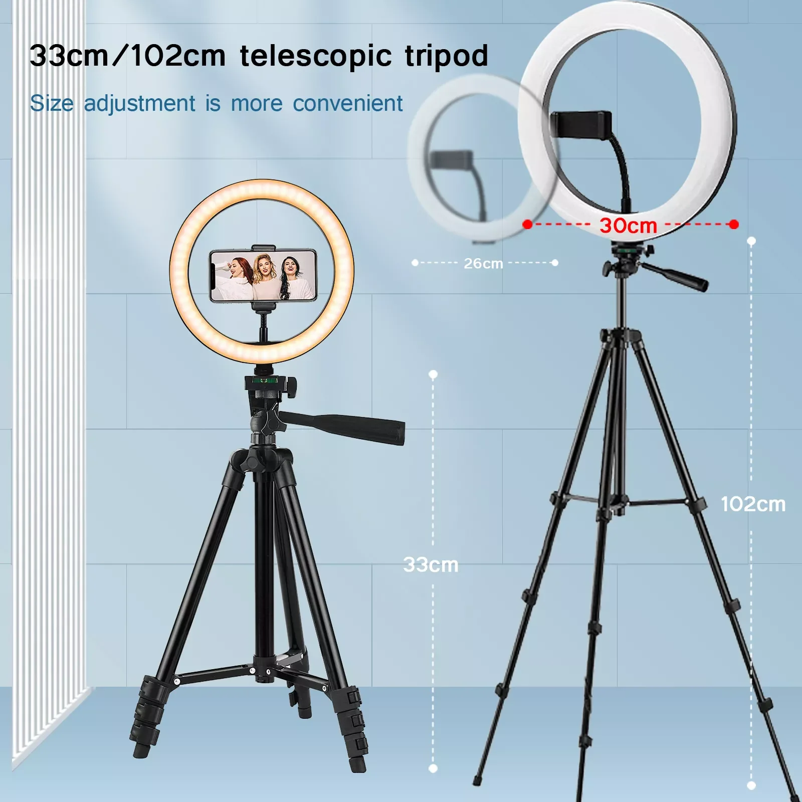 

Photo Ringlight Led Selfie Ring Light Phone Remote Control Lamp Photography Lighting With Tripod Stand Holder