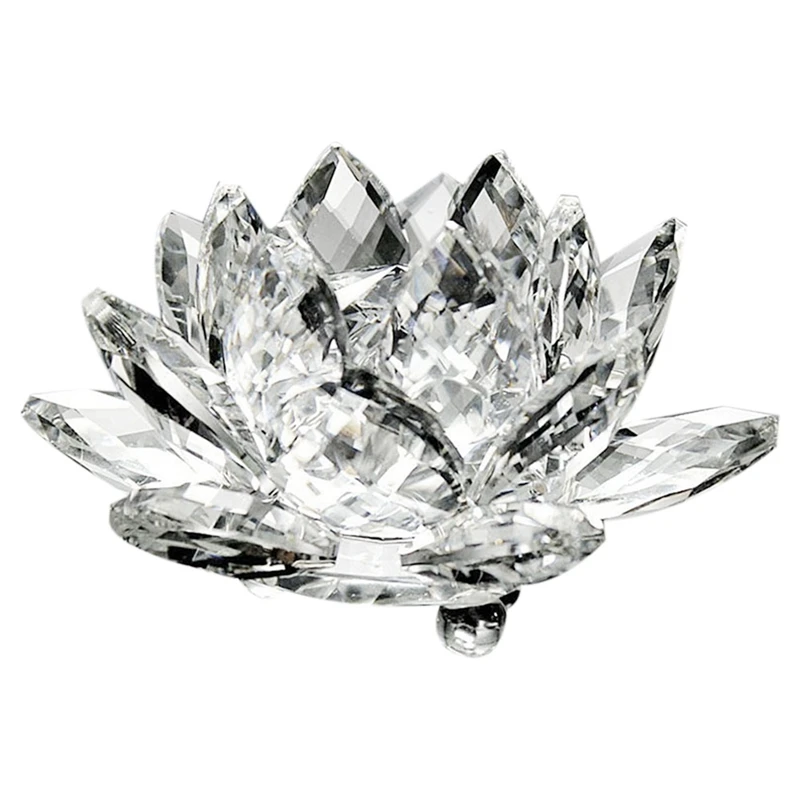 

Кварцевые Хрустальные Фигурки лотоса 80 мм, украшение для домашней свадебной вечеринки, подарочные сувениры
