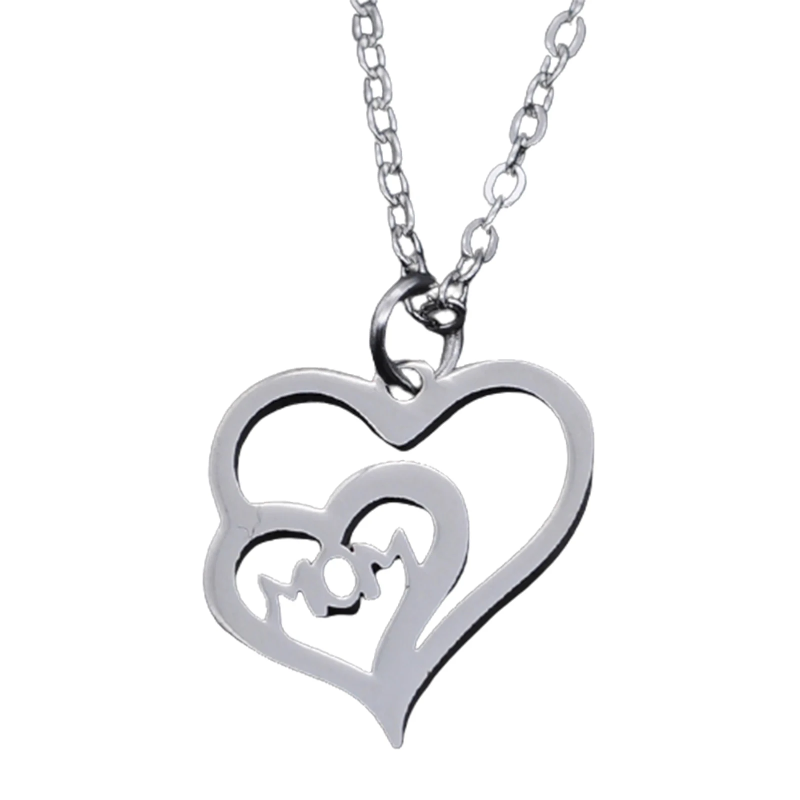 

Mom Heart In Heart Stainless Steel Statement Pendant Necklace Women Family Necklaces Jewelry Mujer Mother's Day