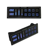 TYTXRV RV Caravan Control Panel With Temperature And Voltage Display 8-Way Switch Control Panel