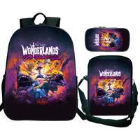 3pcs tiny tinas wonderlands school bags for girls female waterproof laptop backpack usb school rucksack teens shoulder bags