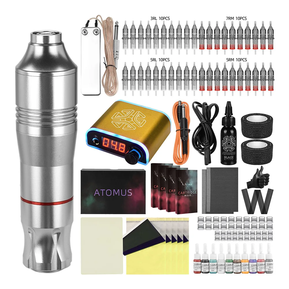 

Tattoo Rotary Pen Kit Machine With Tattoo Box Mast Set Cartridges Needles Permanent Makeup Machine For Tattoo Beginners Artist