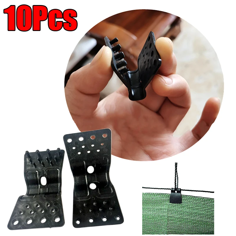 

New 10Pcs Sunshade Net Clips Butterfly Type Greenhouse Film Clip Garden Agriculture Tools Windproof Net Hook Instant Grommet