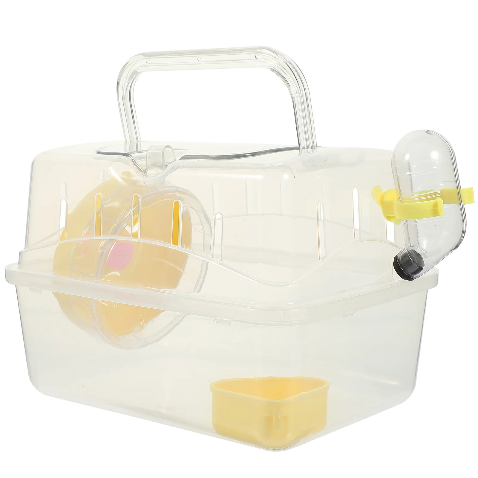 

Small Pet Carrying Case Portable Hamster Clear Cage Chinchilla Nursery House