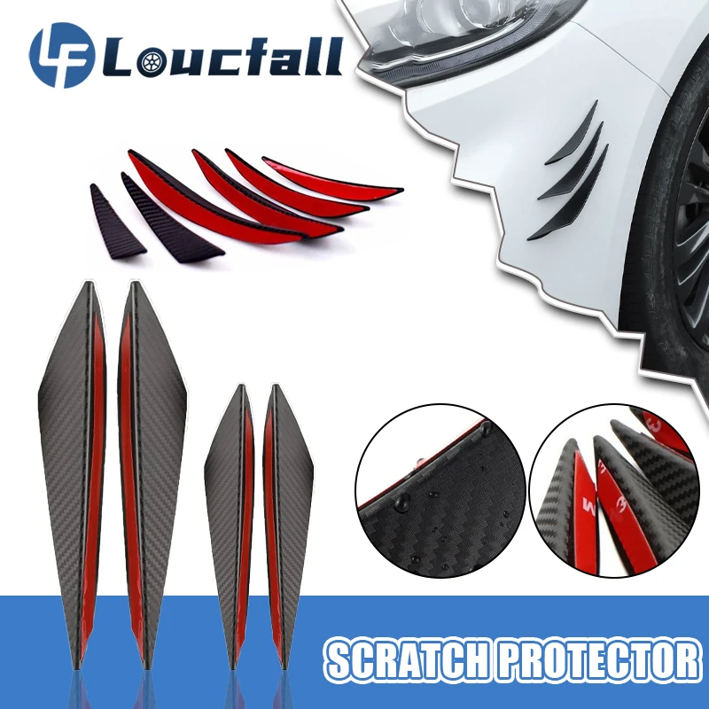 

Universal Car front Part Bumper Strip Lip Spoiler Diffuser Splitter Scratch Protector Carbon fiber Winglets Side Skirt Extension