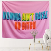 pink custom dorm funny tapestry kawaii room decor wall hanging large beach towel pareo tablecloth curtains bedspread on the bed