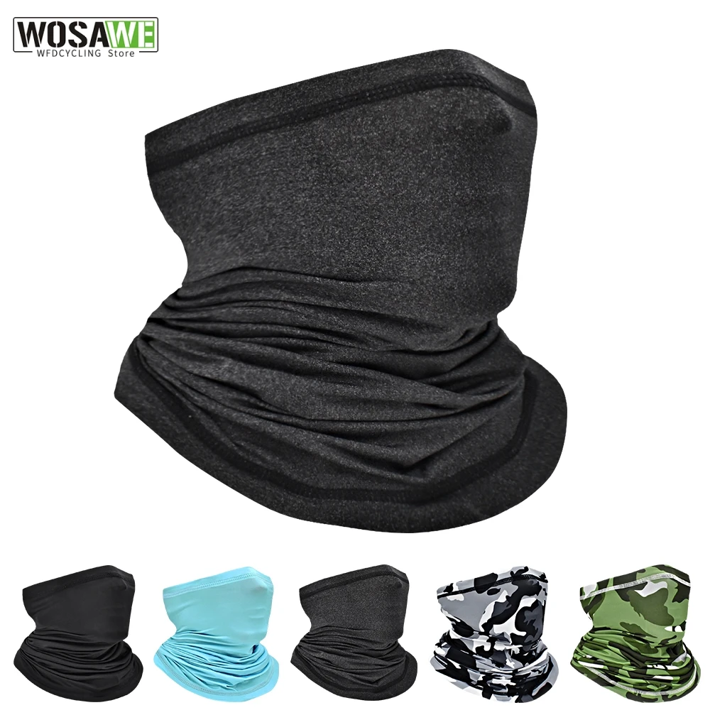 

WOSAWE Cycling Balaclava Summer Ice Silk Bandana Half Face Mask Riding Scarf Print Riding Neck Scarf Breathable Bicycle Headwear