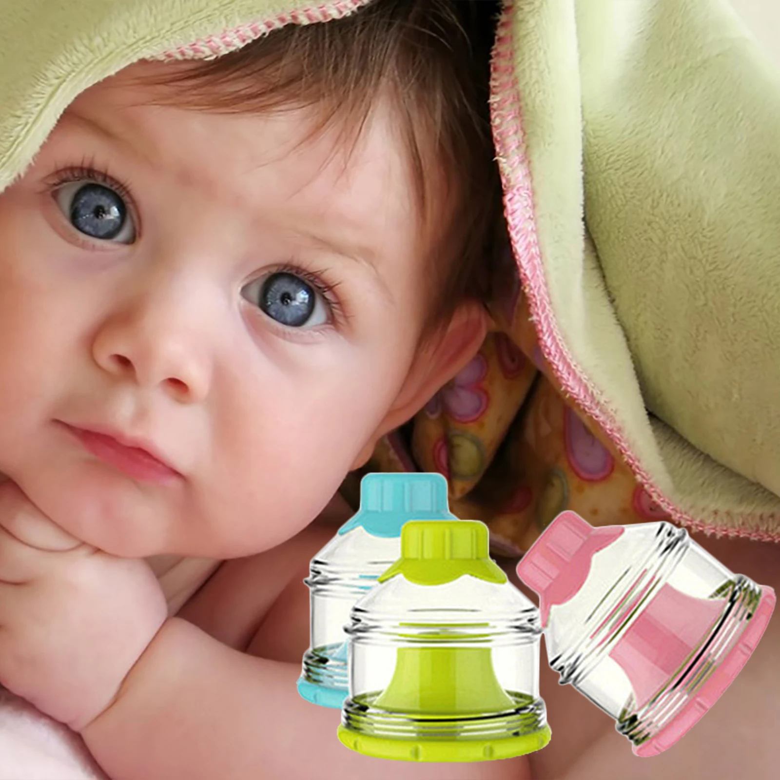 

Kekafu Baby Milk Powder Box, 3 Layer Stackable Milk Powder Dispenser Portable For Baby