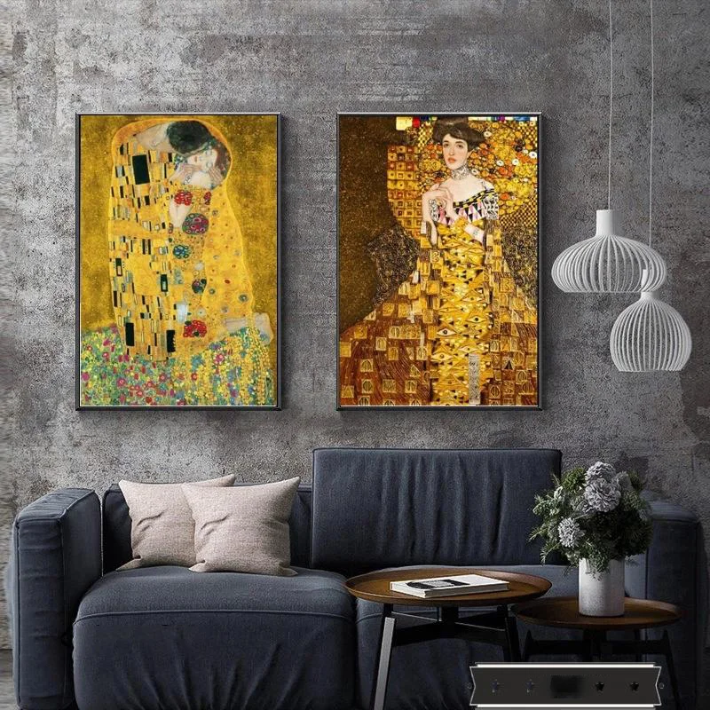 

Retro Famous Gustav Klimt Poster Hd Print Canvas Painting Modern Home Decoration Wall Art Picture for Living Room Cuadros