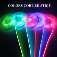 2 7mm colorful cob led strip lights dc12v led tape lamp super thin led lights for room decor car atmosphere redgreenbluepink