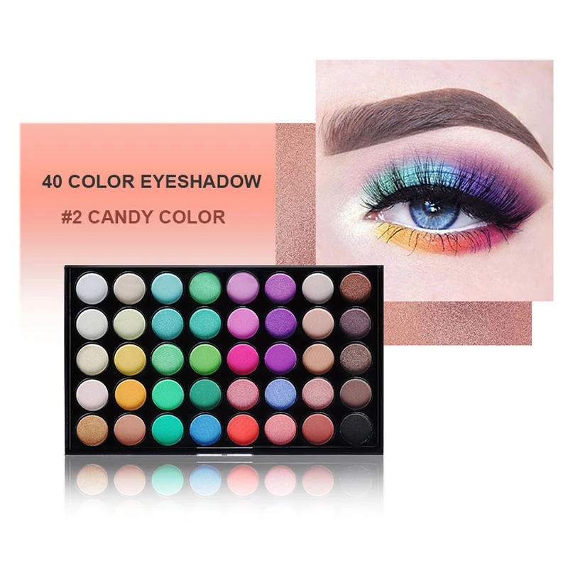 

Eye Shadow Candy Color Earth Color Eyeshadow Palette 40 Color Eyeshadow Beauty Eye Make Up Cosmetics Waterproof Long Lasting