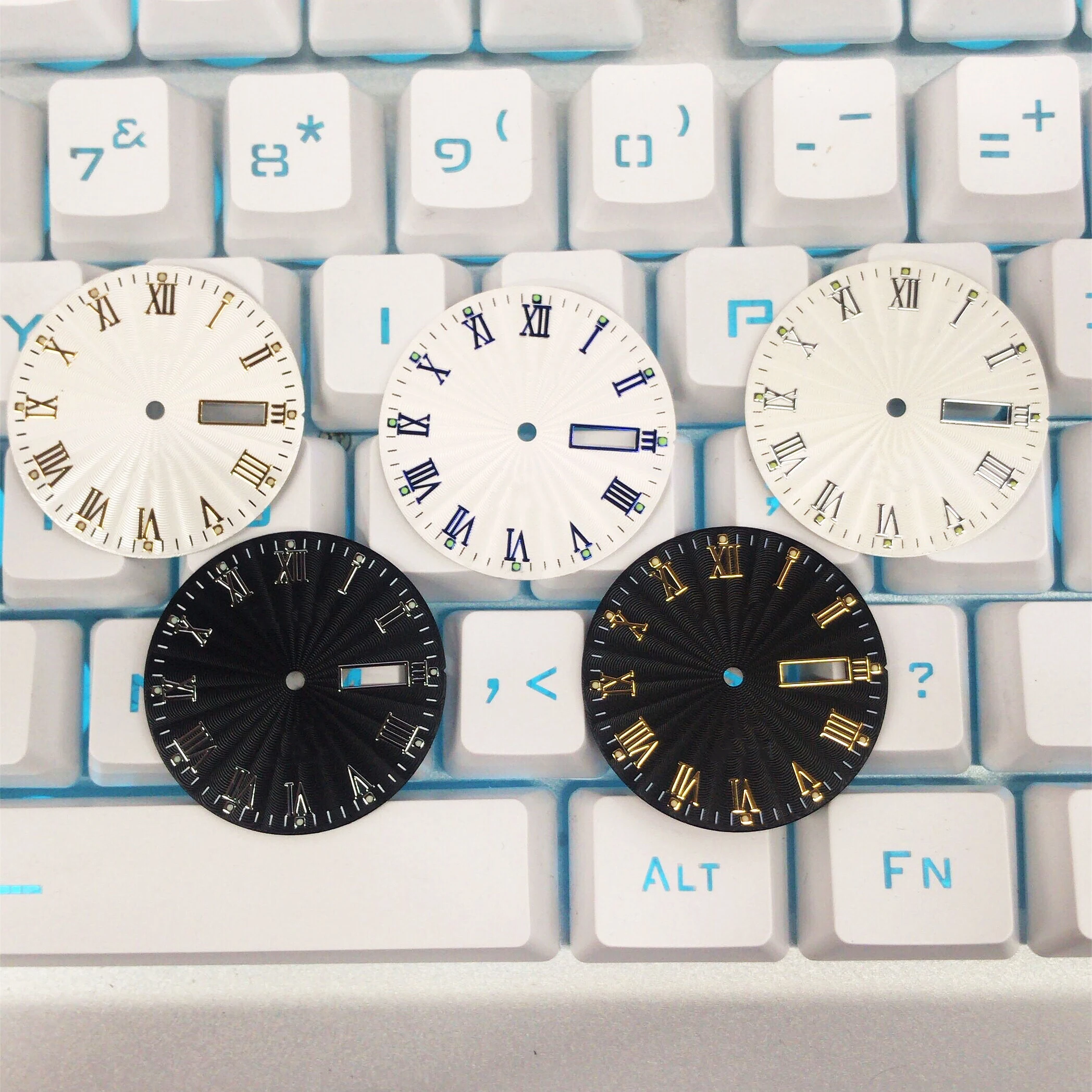 

Запасные части для часов, 31 мм, циферблат для ремонта часов 8200 8240, двойной календарь, белый, синий, золотой, черный