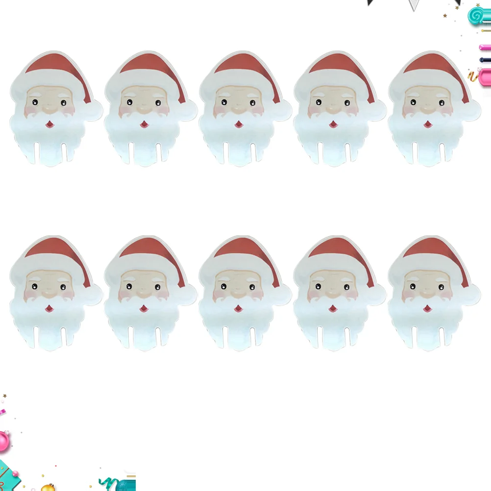 

50 Glass Decorative Santa Claus Marker for Parties