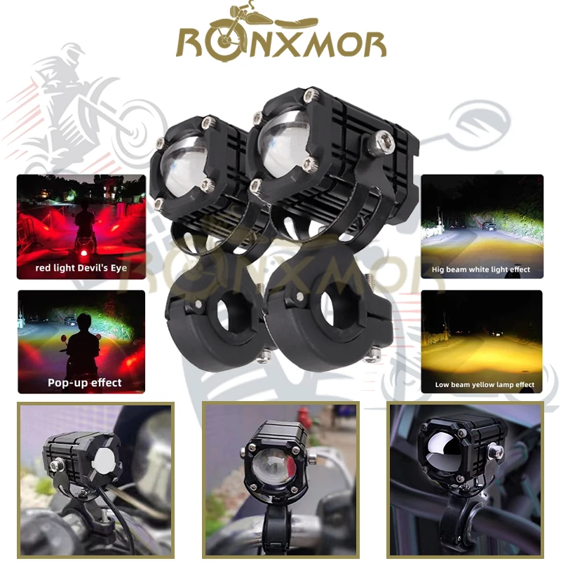 

Универсальная противотуманная фара для мотоцикла RONXMOR, светодиодная лампа дальнего света для BMW R 1200GS R1250GS ADV F800GS K1600 для Honda CRF1000L