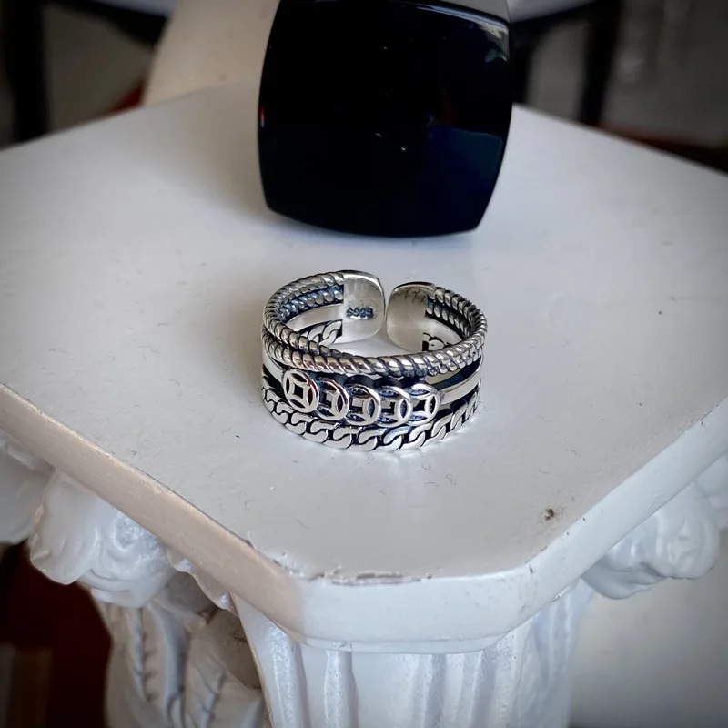 

Кольцо женское из серебра 925 пробы в ретро-стиле