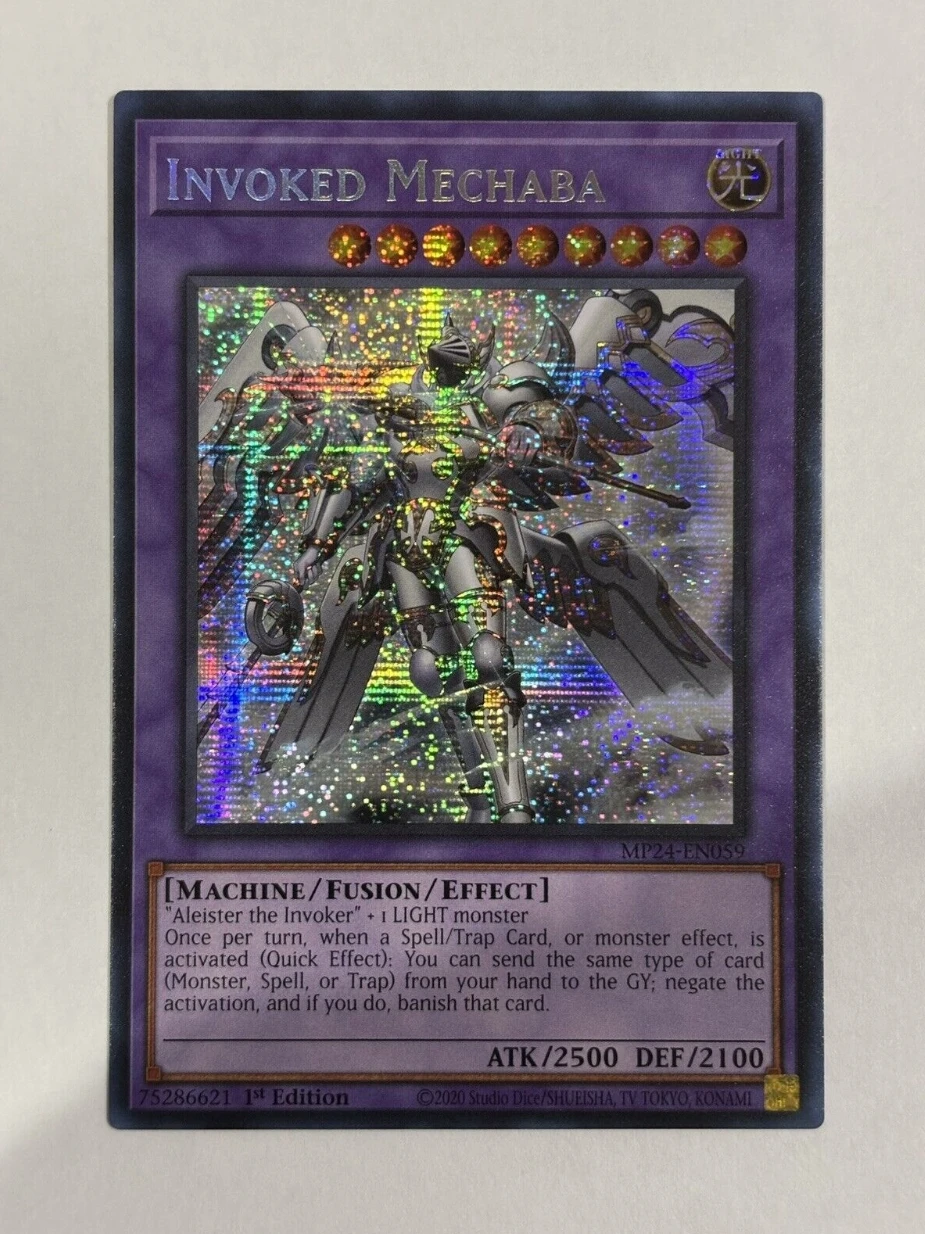 Yugioh KONAMI Duel Monsters TCG MP24-EN059 Invoked Mechaba Secret Редкая английская 1-я коллекция мятная карта