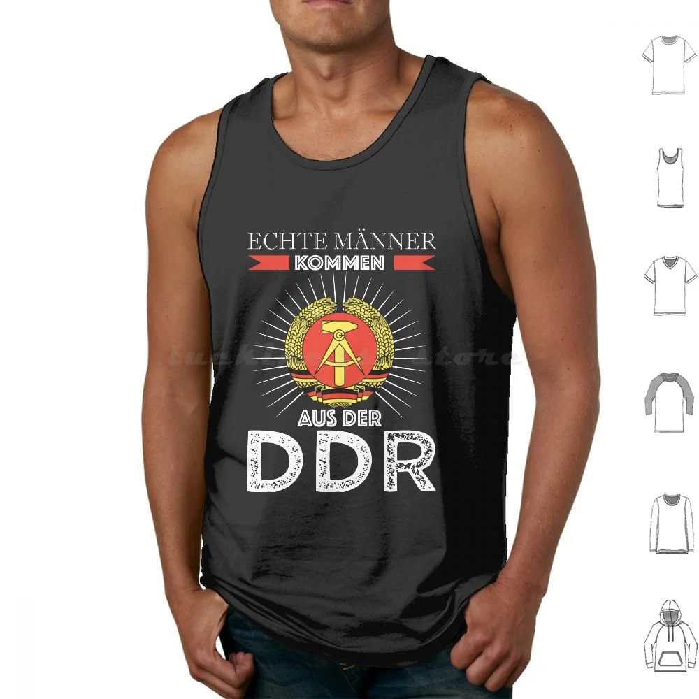 

Real Man Ddr Germany Tank Tops Print Cotton Ddr Genuine Man Gdr Retro Vintage Ddr Ddr Car Germany East Wall Giftidea