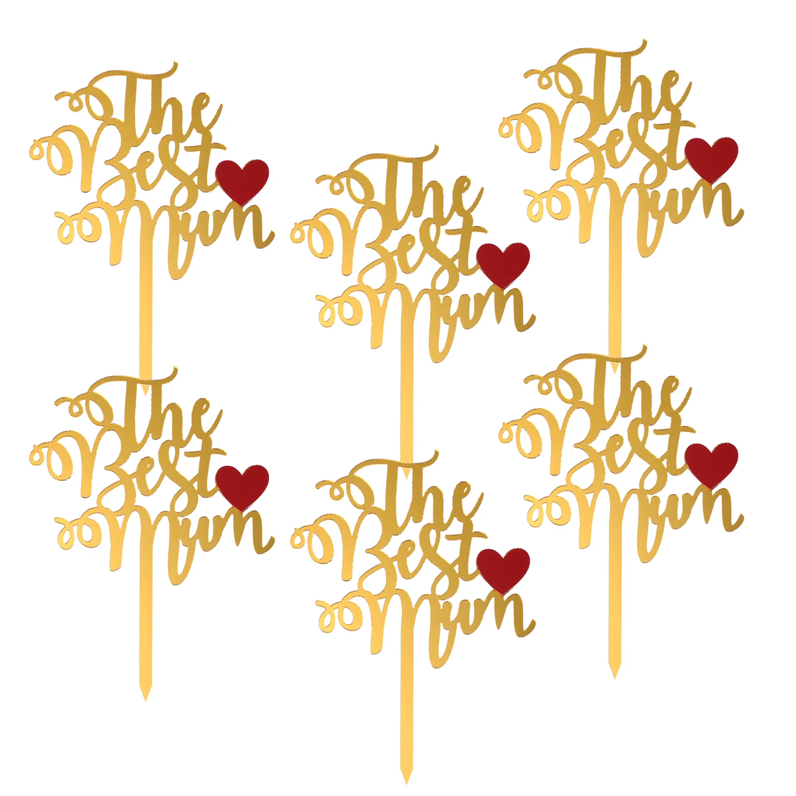 

Cake Insert Topper Mom Decor Inserts Ornaments Acrylic Mother Best Letter Decoration