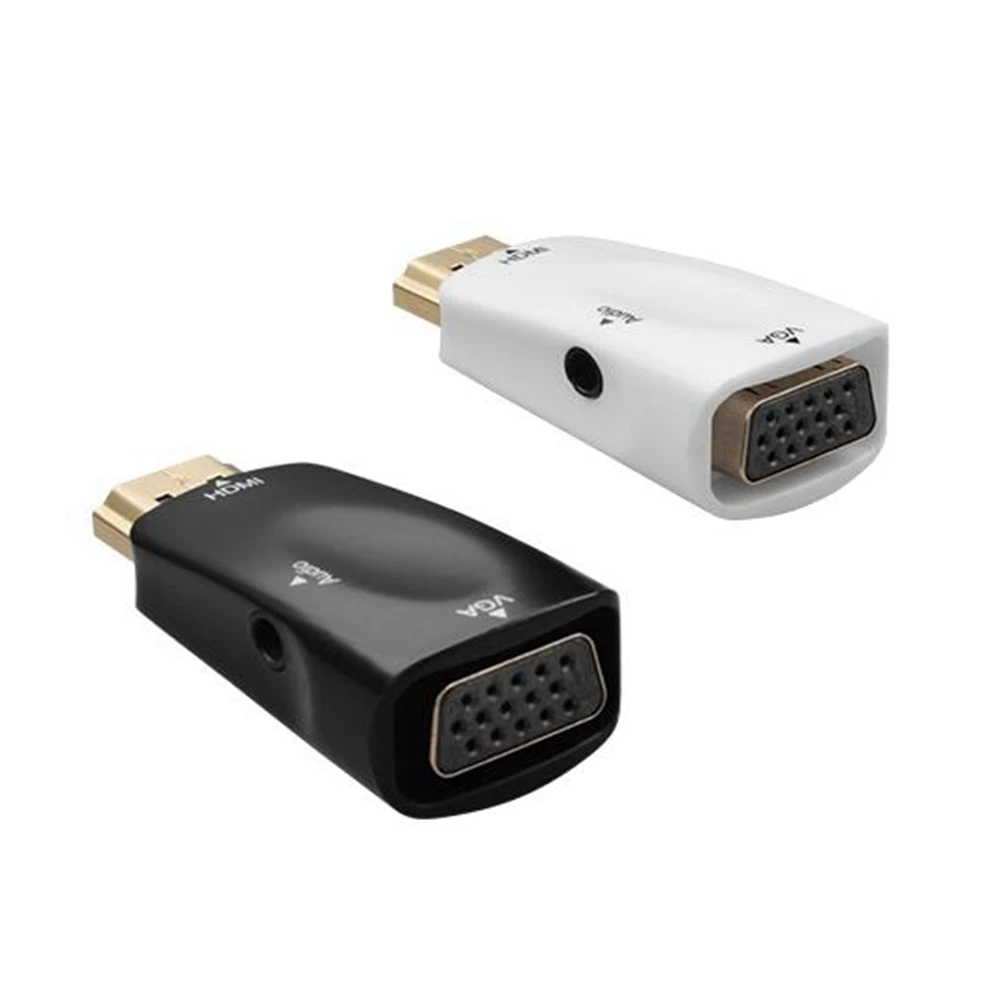 

Адаптер HDMI-совместимый с VGA, преобразователь аудиокабеля «штырь-гнездо» HD 1080P для ПК, ноутбука, ТВ-приставки, проектора дисплея