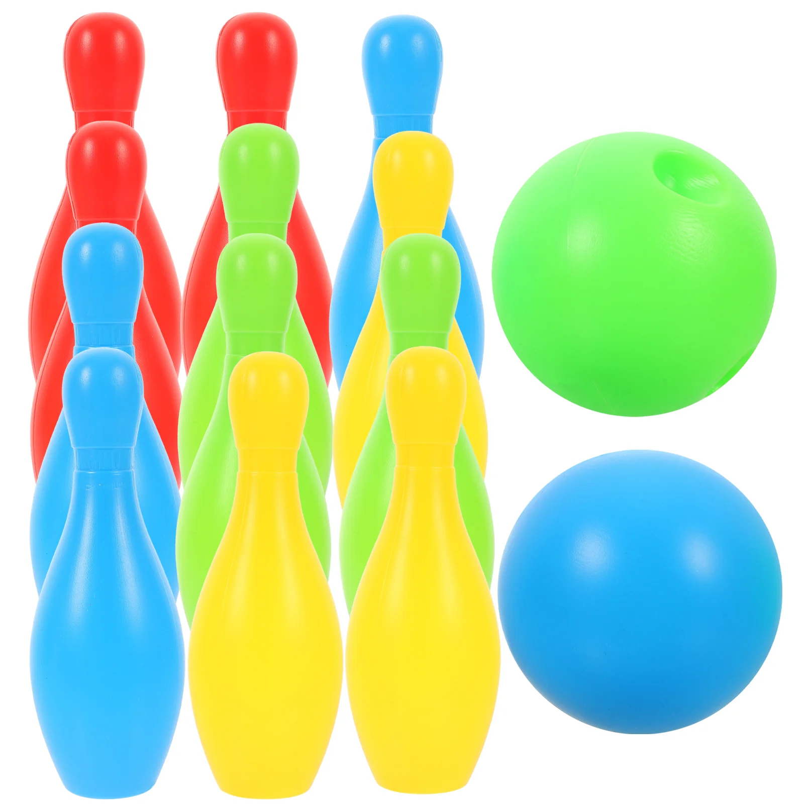 

Kids Bowling Toys Set: 10pcs Bowling Pins 2pcs Balls Early Education Sports Game Toddler Indoor Outdoor Activity for Preschool