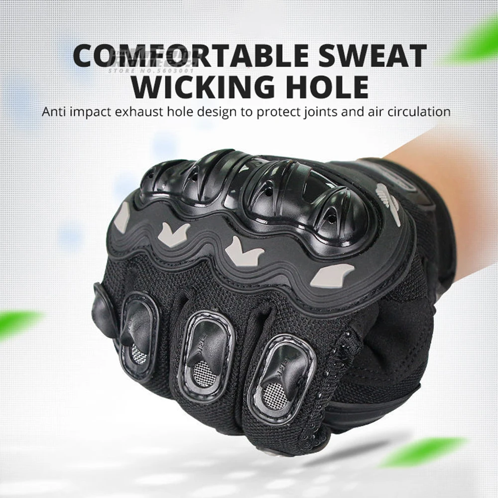 Мотоциклетные перчатки для мужчин и женщин дышащие Нескользящие езды на