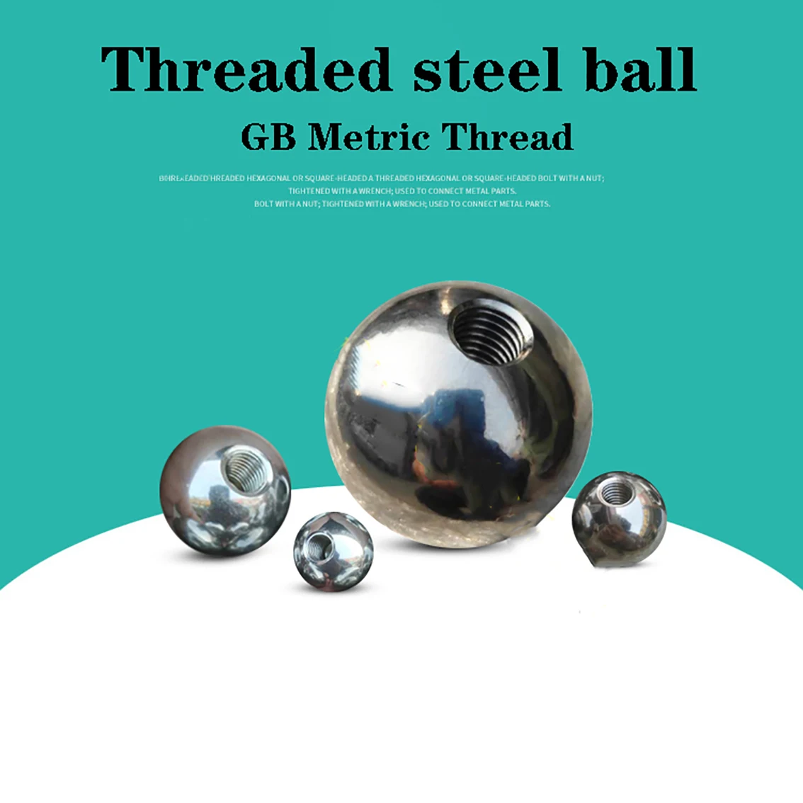 

2Pcs Stainless Steel 5mm * M2 - 22mm * M2 Solid Metric Threaded Steel Ball Drilling Thread Steel Balls Slingshot Ball Ammo Steel