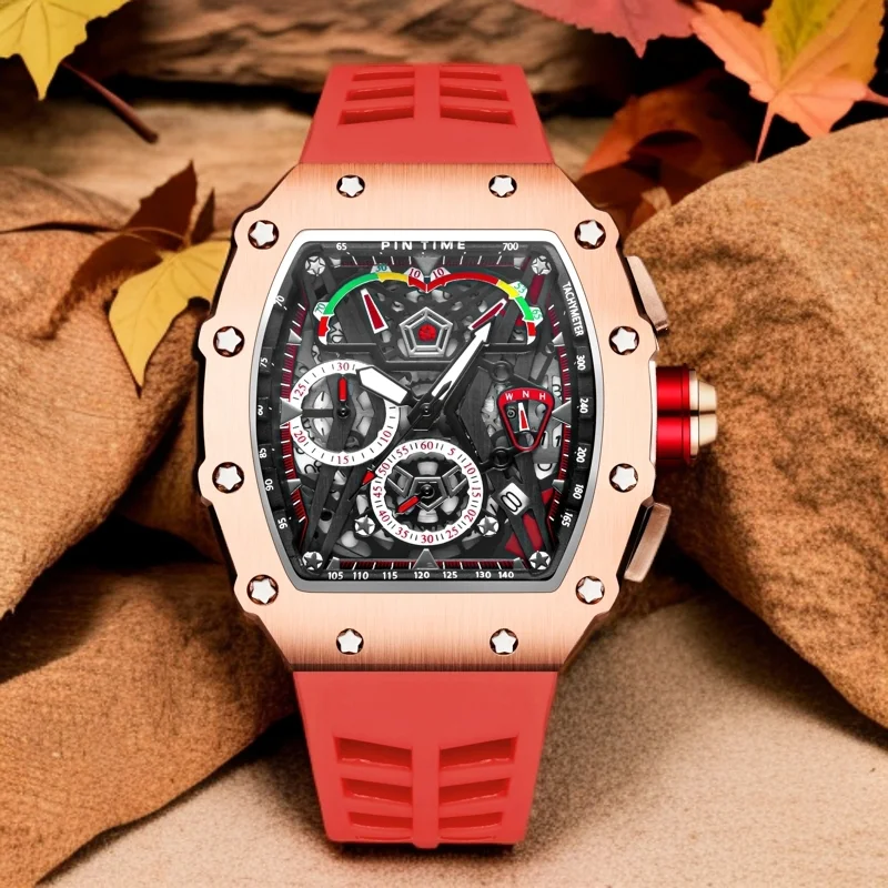 Кварцевые часы в стиле хип-хоп для мужчин водонепроницаемые светящиеся наручные