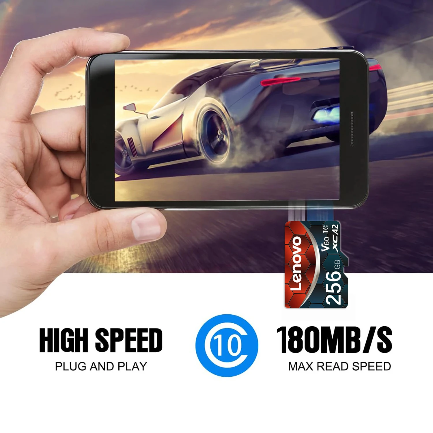 Фото Карта памяти Lenovo Class10 High Speed V60 U3 TF для дрона DJI Mavic и камеры GoPro с адаптером 64 ГБ 128 ГБ 256 ГБ 512 ГБ №4