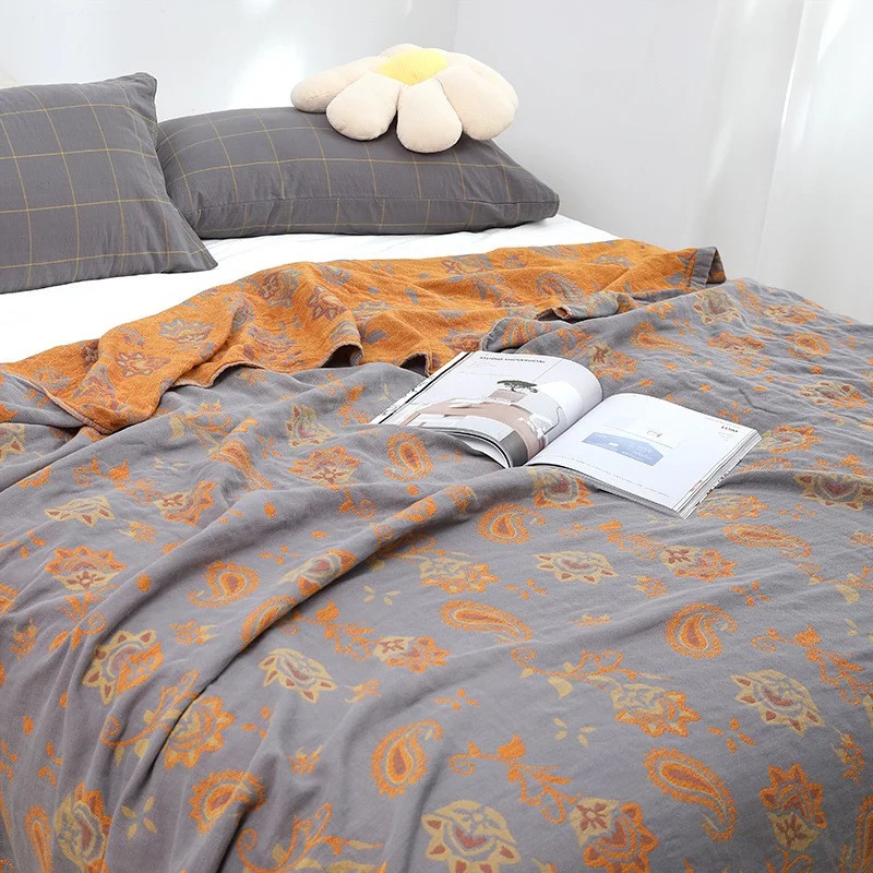 Японское хлопковое покрывало s покрывала жаккардовое летнее тонкое одеяло для