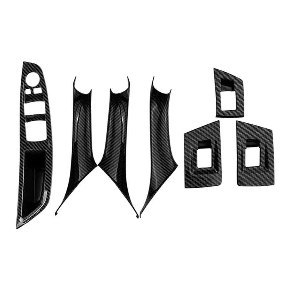 

7 piece Carbon Fiber Door Handle Buckle Handle Suitable For BMW 5 Series F10 F11 2010-2017