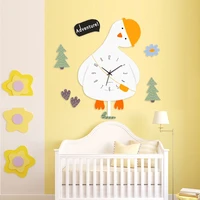 3d wooden cartoon wall clock decoration wood wagging tail swinging clock crafts for home decor children living room decor