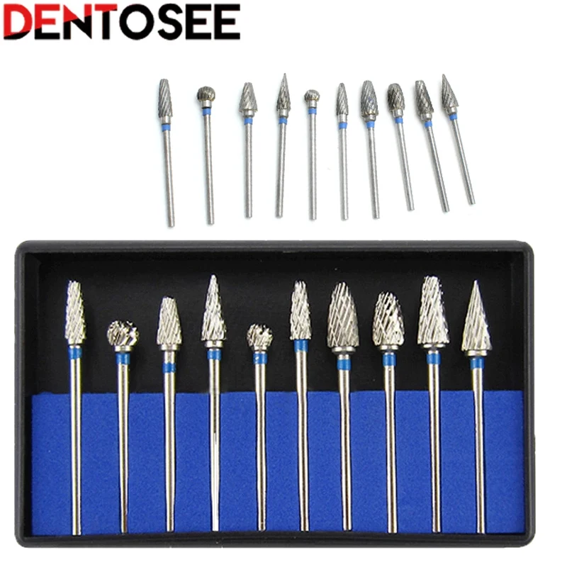 Насадки для шлифовки зубов из вольфрамовой стали 10 шт.