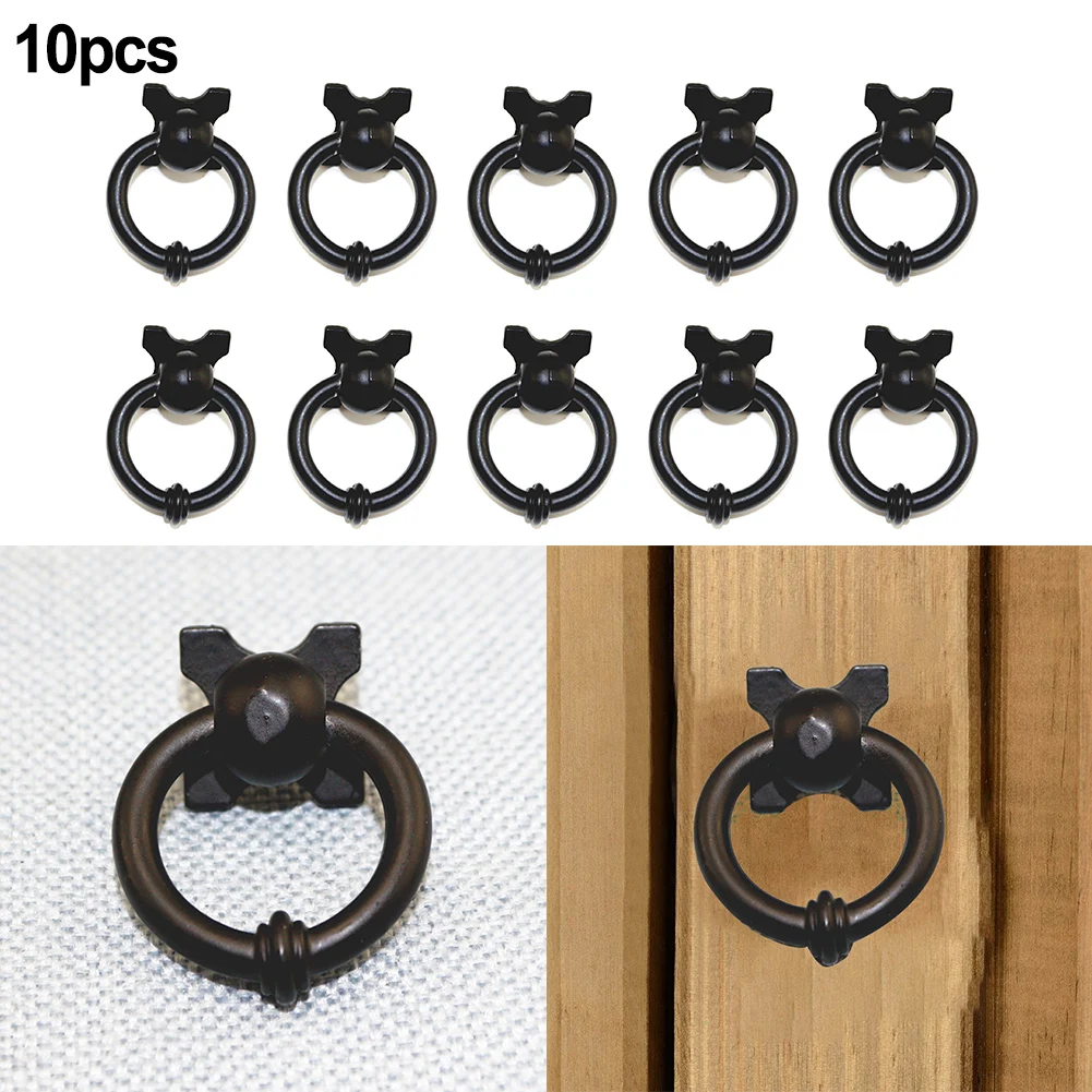 

2/4/10pcs Retro Zinc Alloy Kitchen Drawer Cabinet Door Handle Furniture Knobs Hardware Cupboard Antique Pull Handles Door Rings
