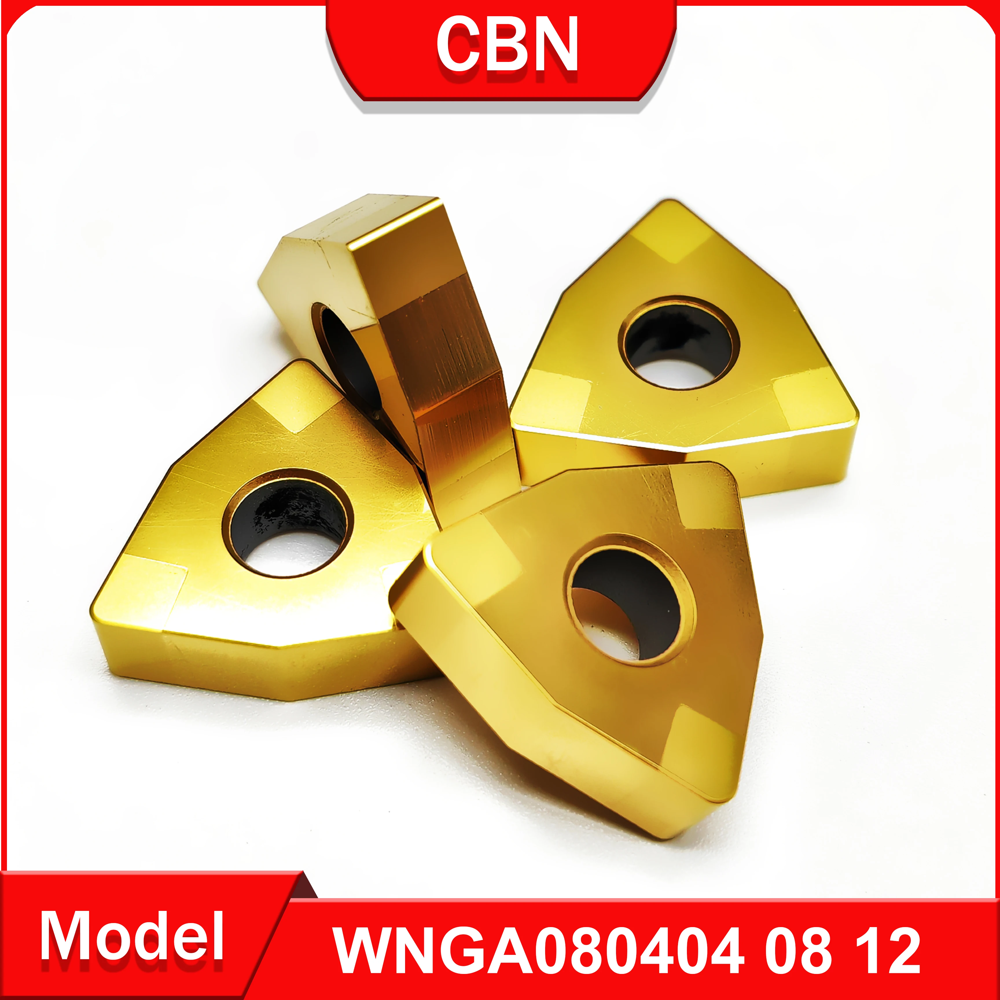 

CBN WNGA 080404 WNGA 080408 WNGA 080412 Золотое покрытие для улучшения эффективности для обработки стали высокой твердости Токарный инструмент WNGA