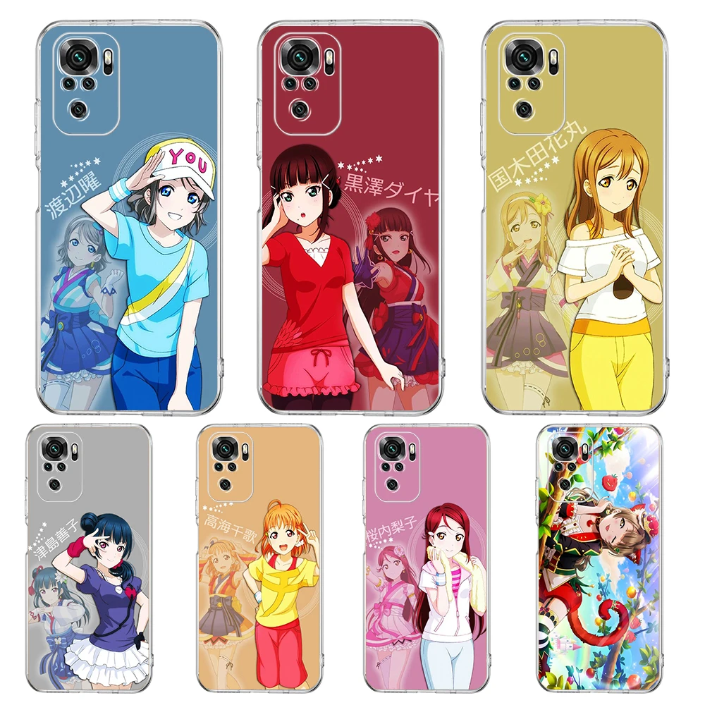 

Gift Love Live! You Watanabe Transparent Phone Case for Redmi Note 11 11T 10S 8A 9A 9C 7 8 9 10 K40 4G Plus Pro 4G Soft Cover