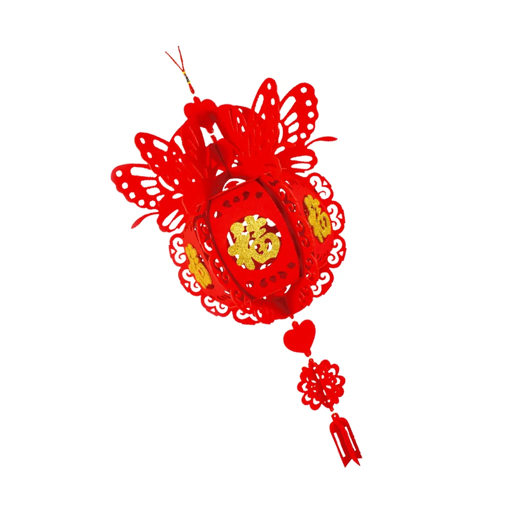 

Lantern Hanging Chinese Lanterns Year New Red Lamp Festival 3D Ornament Ceiling Light Lucky Puzzle Decorations Fu The Ofspring