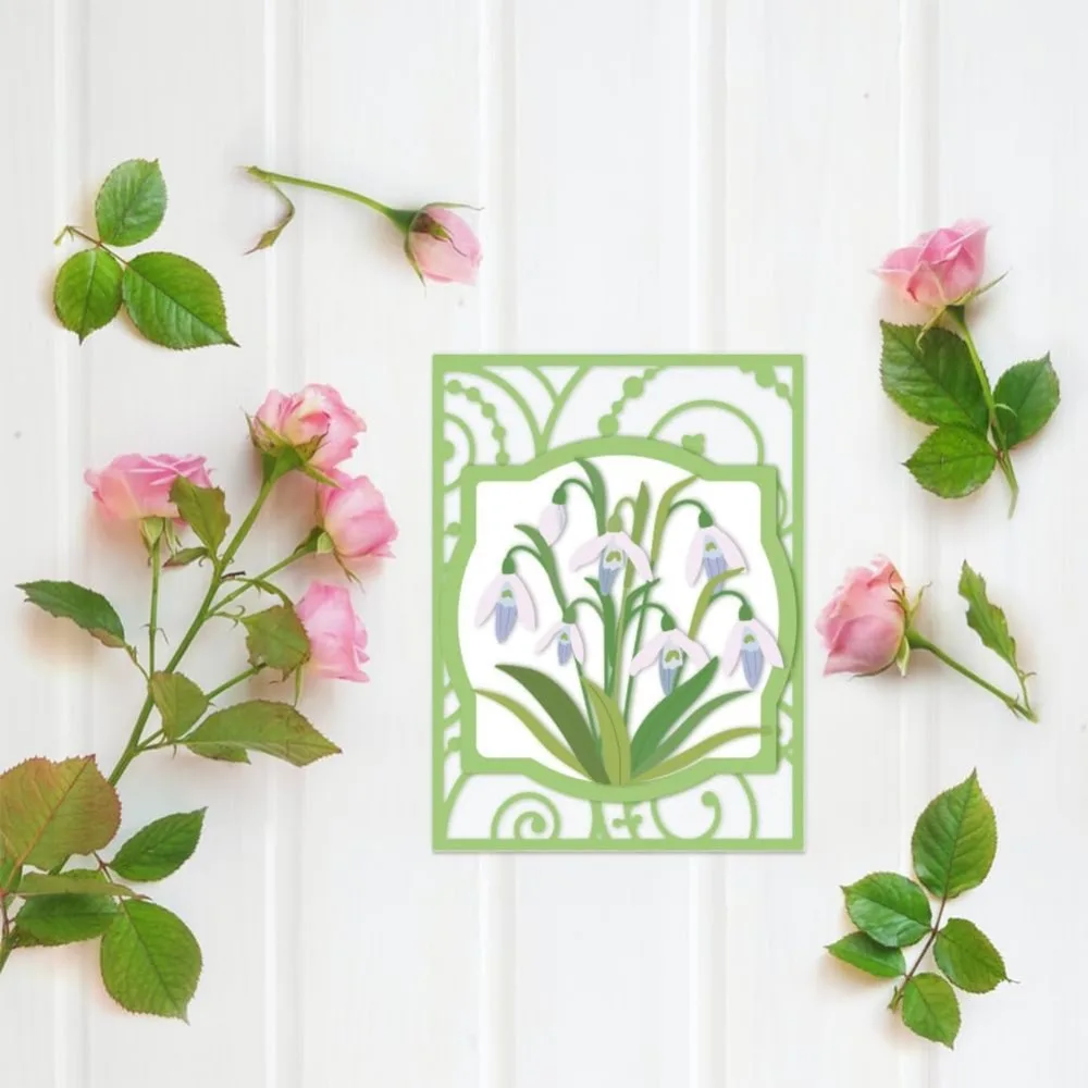 Подснежные цветы вырубные штампы для изготовления карт металлические