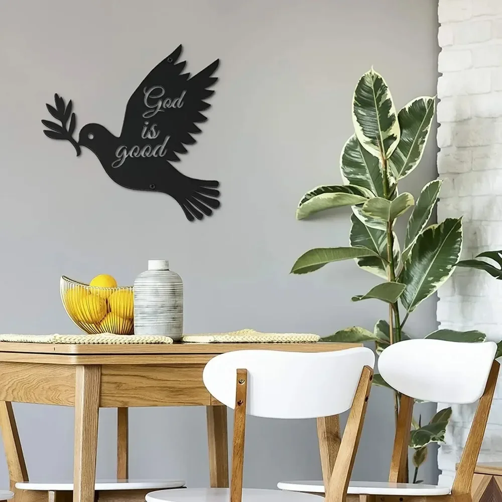 Металлическое настенное искусство живите люблю смех и Бог хороший из 2 частей