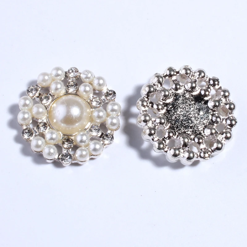 10 шт. 22 мм яркие разноцветные пуговицы с жемчужинами цвета слоновой кости для