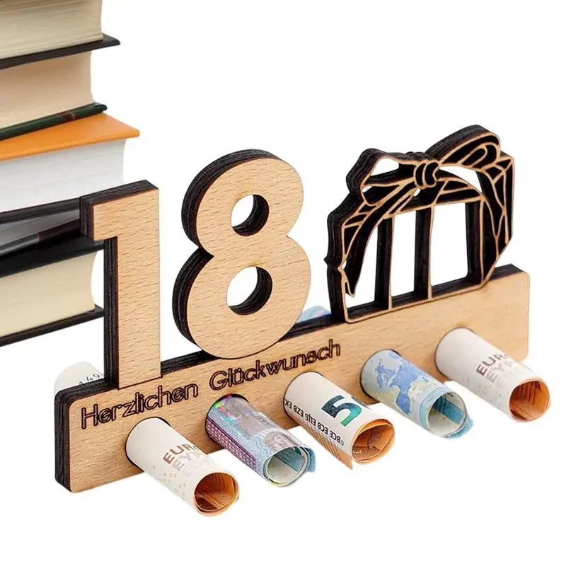 

Копилка деревянная с надписью, 18 дней рождения