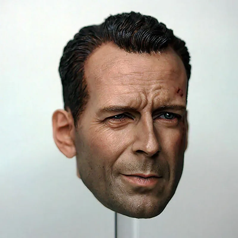 1/6 Bruce Willis Carving Wounded Ver. Male Head Sculpt model For Man Soldier Action Figure Body | Figures