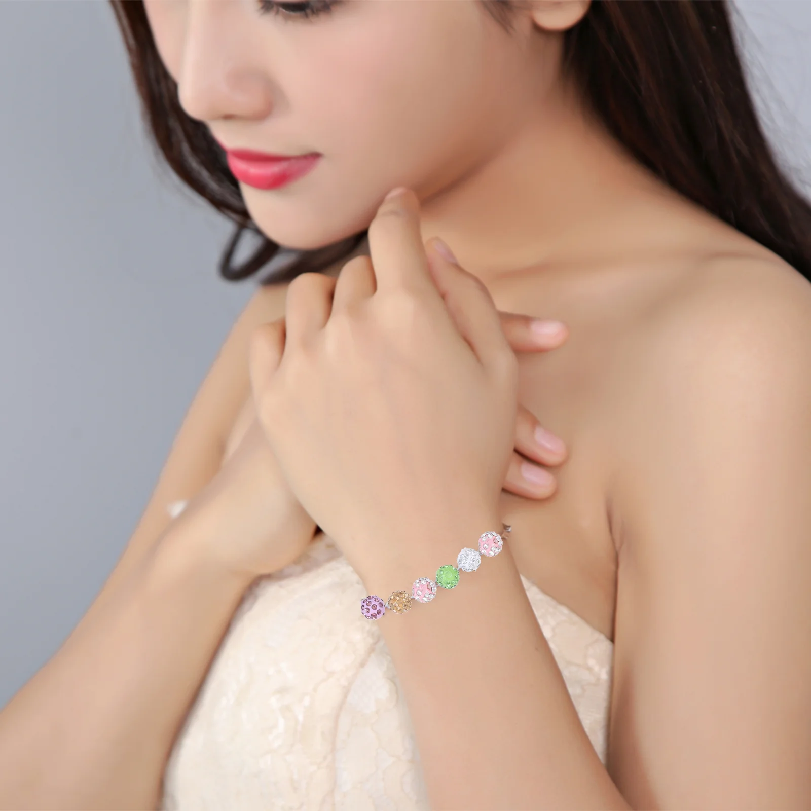 

100Pcs Jewelry Bracelet Making Beads DIY Decorative Loose Beads with Holes