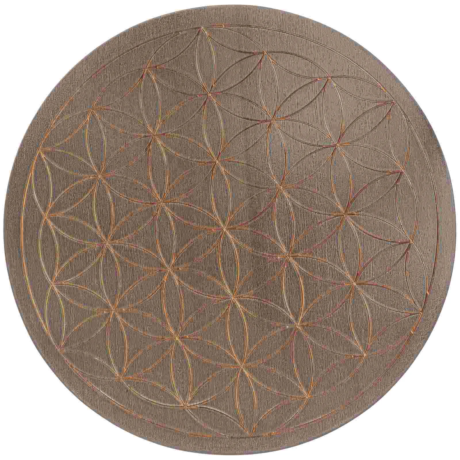 

Zodiac Pendulum Divination Tarot Display Divination Prop Metaphysical Supplies Wooden Plate Decor for Divination Indoor