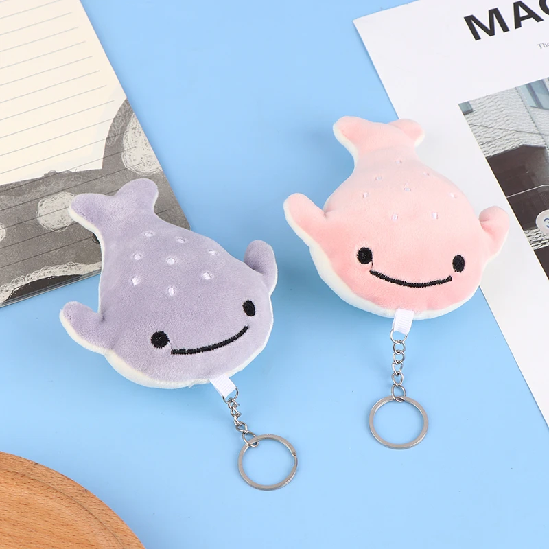 

New 2Pcs Cute Cartoon Shark Plush Dolls Soft Stuffed Animal Keychain Bag Pendant For Girls Plush Doll Toys