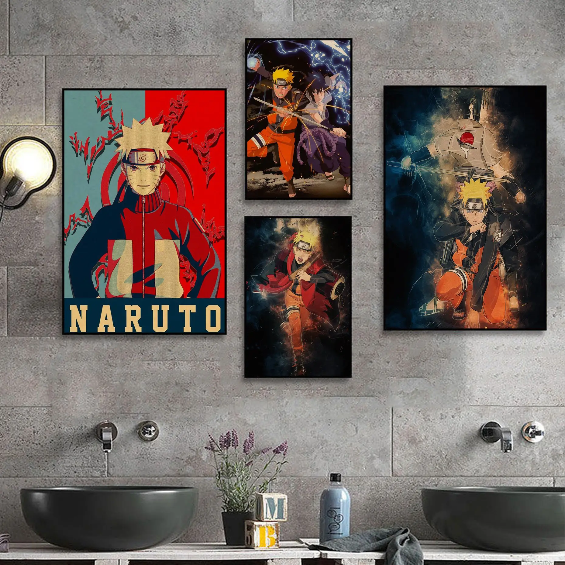 

BANDAI Uzumaki Naruto DIY Poster Vintage Room Bar Cafe Decor Wall Decor