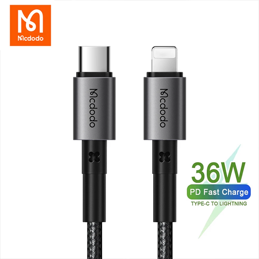 

Mcdodo 36W Type C to Lightning PD Fast Charging Cable For iPhone 14 13 12 11 Pro Max Xs X 8 iPad Mobile Phone Data Transmission