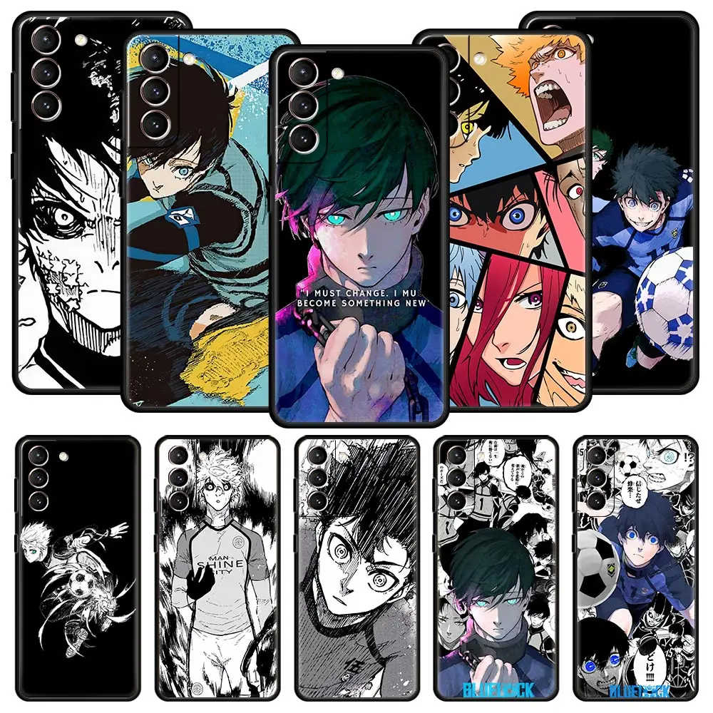 

Blue Lock Manga Phone Case For Samsung Galaxy S23 S22 Ultra S20 S21 FE 5G S10 S9 Plus S10E S8 S7 Edge TPU Silicone Pattern Cover