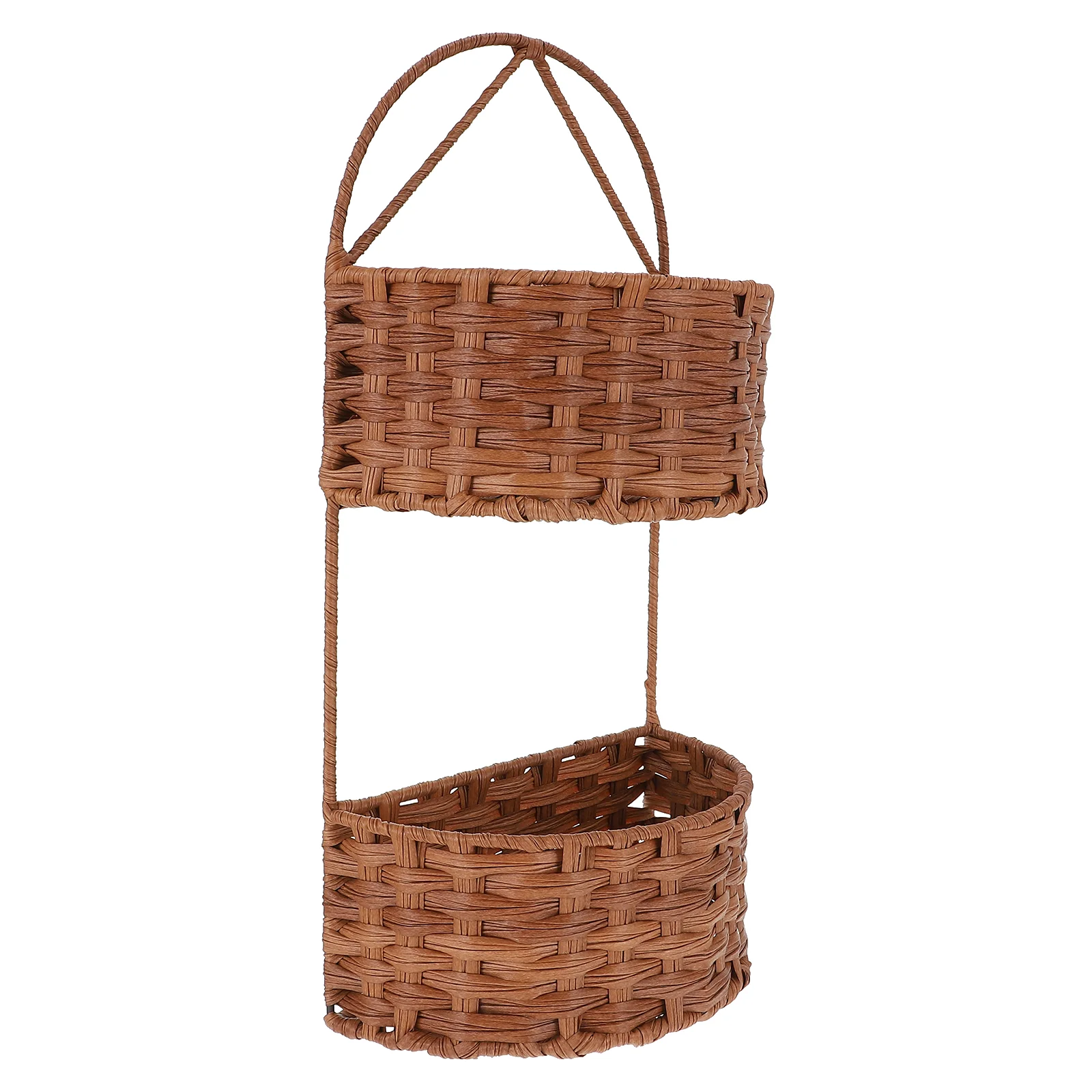 

Convenient Household Dual-layer Hanging Basket Wall-mounted Sundries Container