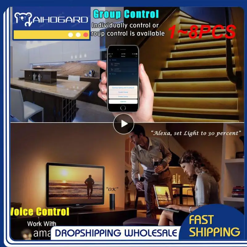 

Беспроводной Wi-Fi контроллер RGB RGBW, 1 ~ 8 шт., инфракрасный/Радиочастотный пульт дистанционного управления, приложение для IOS/Android, для освещения дома