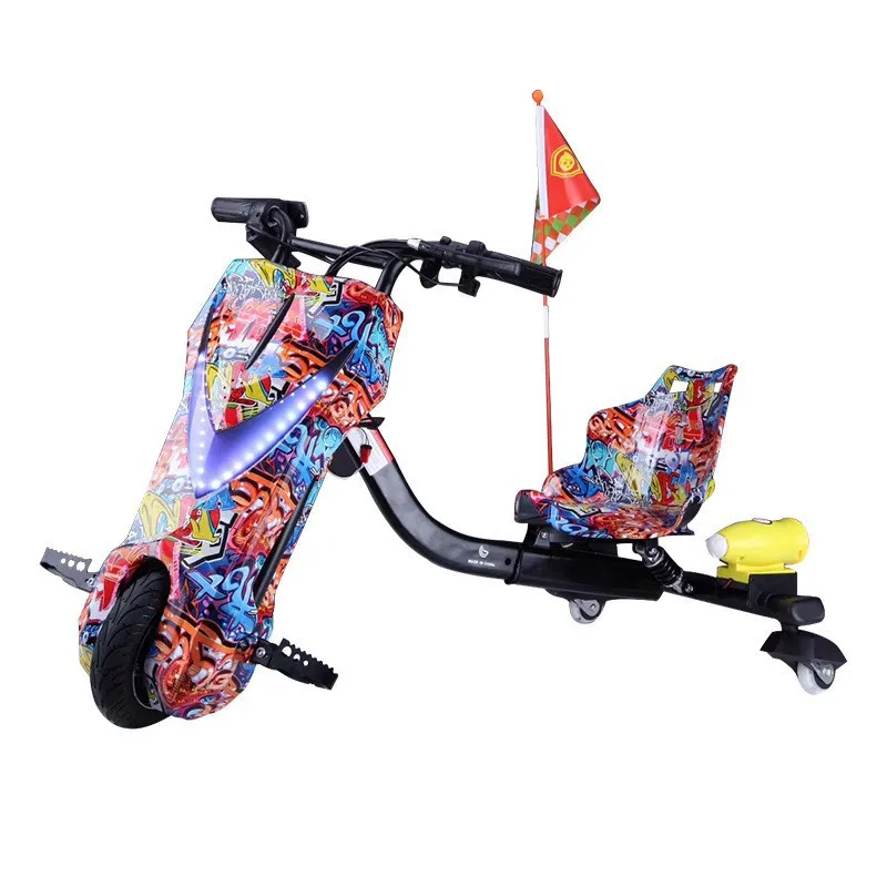 

Three-wheel electric drift car 24V36V intelligent balance car go-kart car tail throwing car twist car drift trike